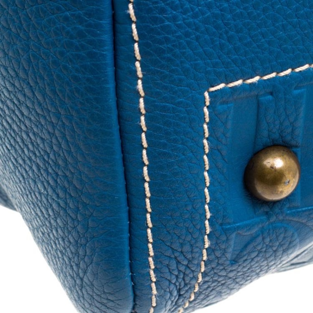 Carolina Herrera Andy bag medium size in turquoise Blue Leather. - Picture 7 of 9